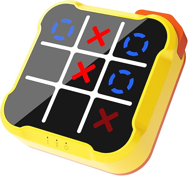 The Tic Tac Toe Game, 3-in-1 Board Game Machine, Handheld Electronic Puzzle Game, Portable Travel Game for Trip, Office Break, Queue Time, Birthday Gift for Kids Adult