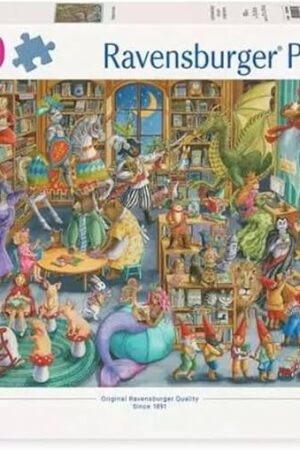 The Ravensburger Midnight at The Library 1000 Piece Jigsaw Puzzle for Adults - 12000489 - Handcrafted Tooling, Made in Germany, Every Piece Fits Together Perfectly