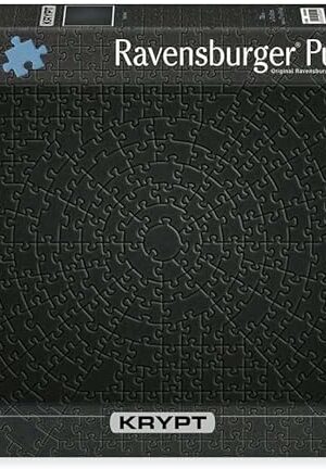 The Ravensburger - Krypt Black - 736 Piece Jigsaw Puzzle - A True Puzzle Challenge - Just a Hint of Black Gradient Color Change Radiating Out - Puzzles for Adults