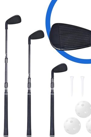 The Plastic Golf Club Collapsible - Right Hand for Game & Travel, Golf Chiper Game Club for Junior, Adults Indoor Outdoor Golf Training Bucket Pong Games for Family, Hit Plastic Foam Balls -1PCS