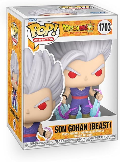 The Pop Anime: Dragonball - Son Gohan (Beast) Vinyl Figure Bundle with Compatible Funko Box Protector