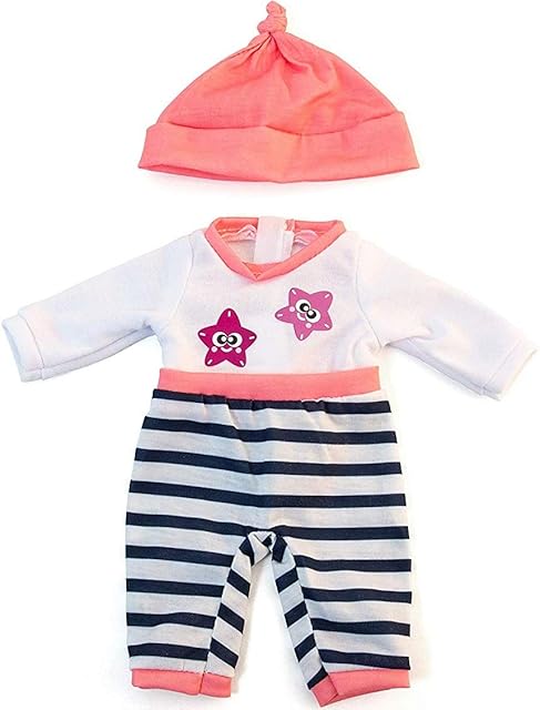 The Miniland - Clothes for 12 5/8 inches Doll, Clothing Outfit for Dolls, One Piece Bright Playtime Ensemble with Cap