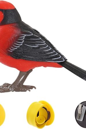 The Realistic Robot Bird, Electric Singing and Chirping Toy Bird Pets, Motion and Sound Activated, Battery Operated Simulation Cute Interactive Toys for Kids(Style2)
