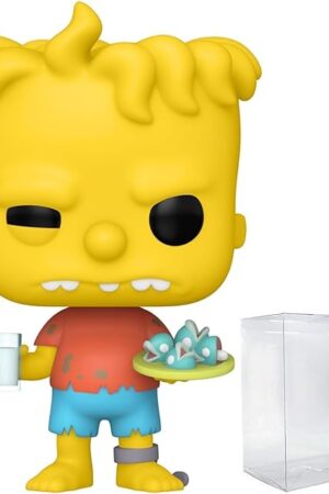 The POP The Simpsons: Treehouse of Horror - Hugo Simpson (Twin Bart) Funko Vinyl Figure (Bundled with Compatible Box Protector Case), Multicolor, 3.75 inches
