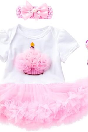 The Reborn Baby Doll Clothes Accessories Set for 20-23 inch Newborn Girl Boy Dolls - White Princess Outfit (Dress, Shoes, Headwear) - 3Pcs
