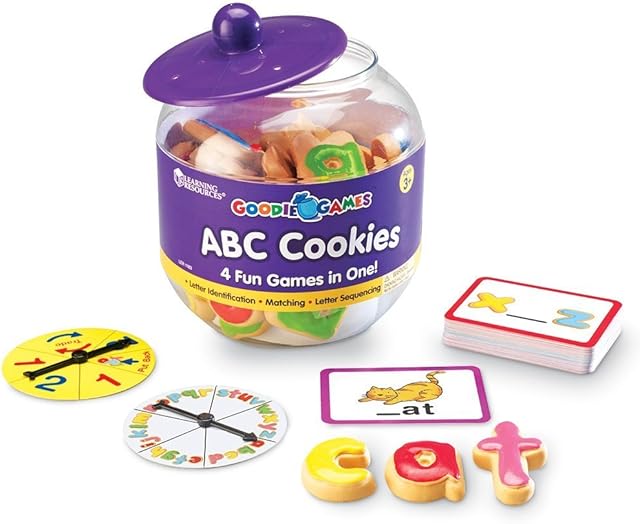 The Learning Resources Goodie Games ABC Cookies - Alphabet Letters, Learn to Read and Write, Phonics and Spelling, Fine Motor Skills, Toddler Toys, Kids Games, Manipulatives Preschool Activities
