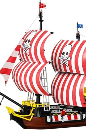 The Pirate Ship Set Blackbeard Pirate Ship Mini Building Blocks Set（1035PCS） Building Set Model Toys Gifts for Kid and Adult，Interesting Gifts for Pirate Ship Enthusiasts