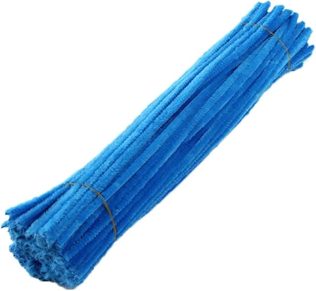 The Pipe Cleaners for Craft Stem Pipe Crafts for Cleaners Arts Set DIY Decoration 100 pcs Chenille Stems(Blue A)