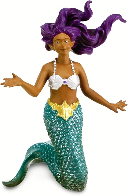 The Safari Ltd. Purple-haired Mermaid - 4.75" Mythical Figure - Fantasy Toy for Boys, Girls, and Kids Ages 3+