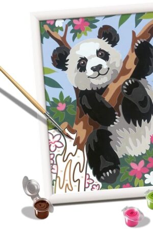 The Ravensburger Playful Panda Paint by Numbers Kit for Kids - 20261 - Painting Arts and Crafts for Ages 9 and Up