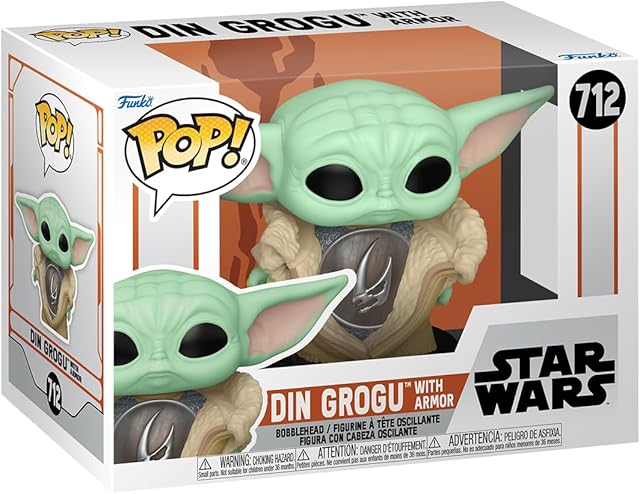 The Funko POP! Star Wars: The Mandalorian - Din Grogu with Armor - The Child - Baby Yoda - Collectable Vinyl Figure - Gift Idea - Official Merchandise - TV Fans