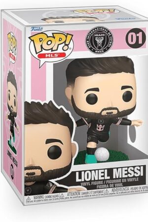The Pop Soccer - Lionel Messi Inter-Miami Vinyl Figure Bundled with Box Protector Compatible for Funko