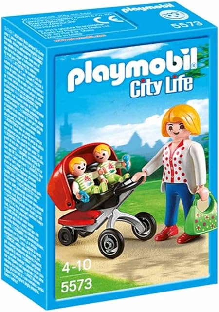 The PLAYMOBIL 5573 - City Life - Maman avec Jumeaux et Landau