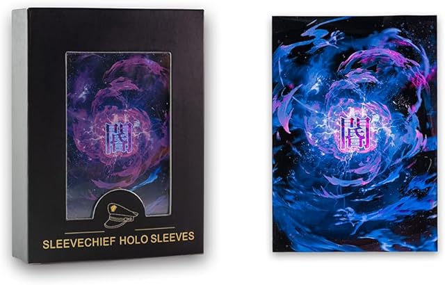 The SleeveChief Premium Design Trading Card Sleeves | Ultra Durable TCG Game Sleeves with Holo- Effect Backprint | Japanese Size | 100 Pcs