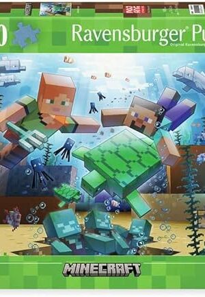 The Ravensburger Mojang Minecraft Mosaic 1000 Piece Jigsaw Puzzle for Adults - 12000421 - Handcrafted Tooling, Made in Germany, Every Piece Fits Together Perfectly