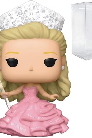 The POP Movies: Wicked - Glinda in Bubble Gown Funko Vinyl Figure (Bundled with Compatible Box Protector Case), Multicolor, 3.75 inches