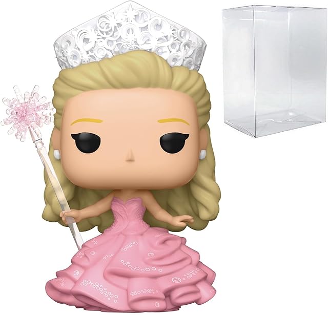 The POP Movies: Wicked - Glinda in Bubble Gown Funko Vinyl Figure (Bundled with Compatible Box Protector Case), Multicolor, 3.75 inches