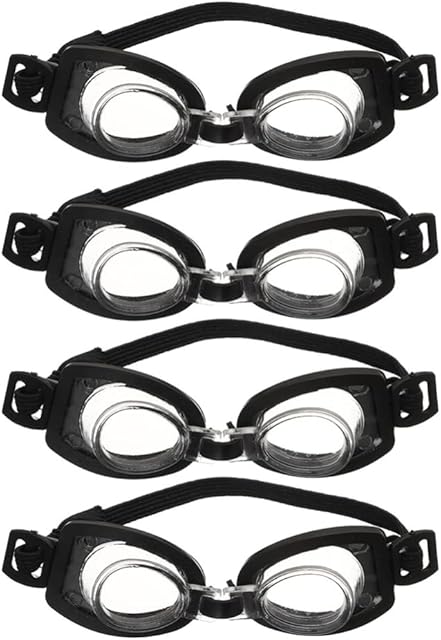 The Toyvian 4Pcs Dollhouse Swim Goggle Miniature Swimming Goggles Mini Swim Glasses Water Goggles Doll Accessories Gifts for Kids Girls Boys