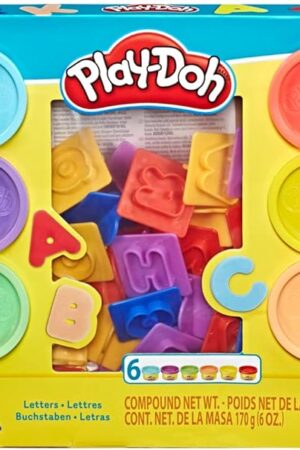 The Play-Doh Fundamentals Letters with 26 Letter Stamper Tools, 6 Cans of Assort. Colors, Back to School Classroom Supplies, Kids Arts & Crafts, Preschool Toys, Ages 3+