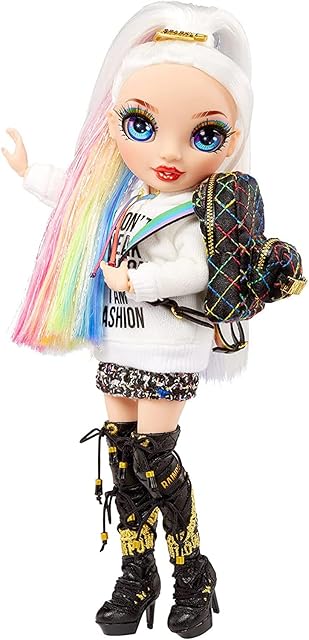 The Rainbow High Jr High Series 2 Amaya Raine- 9" Rainbow Posable Fashion Doll with Designer Accessories and Open/Close Backpack. Great Toy Gift for Kids Ages 6-12 Years Old & Collectors
