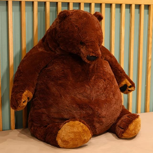 The 23.6in Dark Brown Teddy Bear Plush Toy Simulation Djungelskog Teddy Bear Stuffed Animal Doll Home Decor Gift for Kids and Friends (23.6inch/60cm)