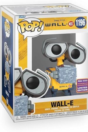 The Pop Wall-E - Wall E with Trash Cube 2022 WonderCon Convention Exclusive Collectibles Vinyl Figure Bundle with Compatible Funko Box Protector