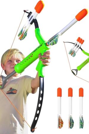 The Original and Superior FAUX BOW - Kids Bow and Arrow Set - Durable Impact Foam Tip Arrows - Outdoor Toy for Girls and Boys - Perfect for Backyard Target Practice - Beware of Imitations