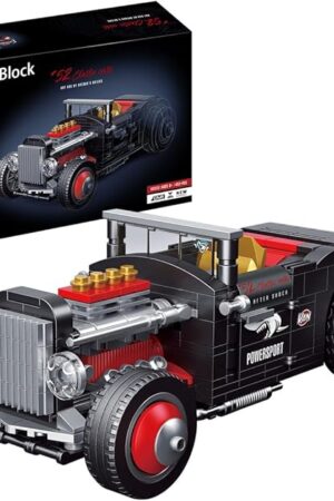 The RiceBlock 452 Pieces Champion Car Building Blocks Toys Gifts for Kids Boys Aged 6+, Retro Raceing Car Building Blocks Sets, DIY Building Kit