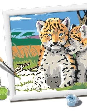 The Ravensburger Safari Friends Paint by Numbers Kit for Kids - 20262 - Painting Arts and Crafts for Ages 9 and Up
