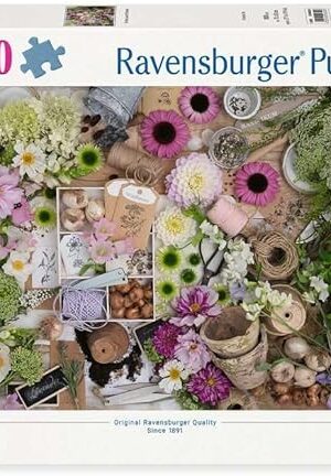 The Ravensburger - for The Love of Flowers - 1000 Piece Jigsaw Puzzle - Stunning, Vivid Imagery of Springtime Blooms - Colorful Floral Scene - Ideal Gift - Frameable Art - Puzzles for Adults