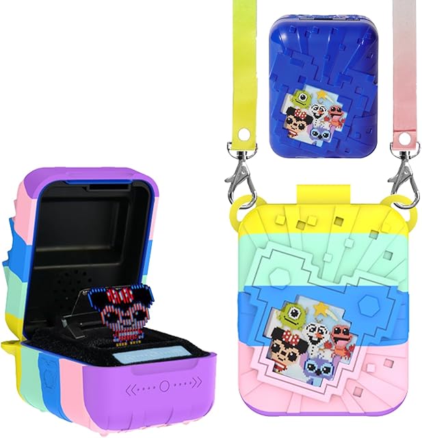 The Case for Bitzee Disney,Soft Skin Silicone Case Cover with Lanyard,Full Protective Case for Bitzee Disney-Multi-Colored