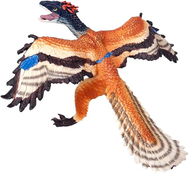 The FLORMOON Dinosaur Toy - Realistic Archaeopteryx Dinosaur - Plastic Dinosaur Figures - Birthday Cake Decoration, Party Supplies for Kids Boys Toddler(Small Size)