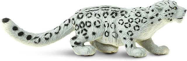 The Safari Ltd. Snow Leopard Figurine - Detailed 5.5" Plastic Model Figure - Fun Educational Play Toy for Boys, Girls & Kids Ages 3+