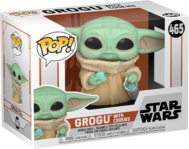 The Funko POP! Star Wars: The Mandalorian - Grogu (The Child, Baby Yoda) with Cookie - Collectible Vinyl Figure - Gift Idea - Official Merchandise - for Kids & Adults - TV Fans