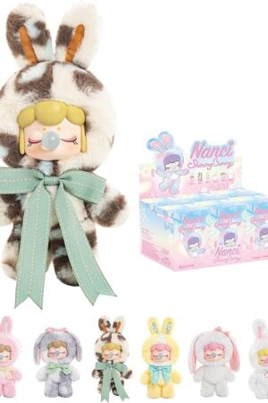 The Rolife Nanci Bunny Stuffed Animal Plush Doll,8-11 Inches Cute Anime Blind Box Figures,Mystery Box Popular Soft Collectible Toy for Toddlers Baby Girls Women,Creative Christmas Birthday Gifts