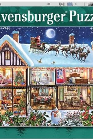 The Ravensburger - Christmas at Home - 100 Piece Jigsaw Puzzle - Traditional Chalet Decorated for The Holidays - Large Puzzle Pieces for Kids - Premium Quality - Ages 6+