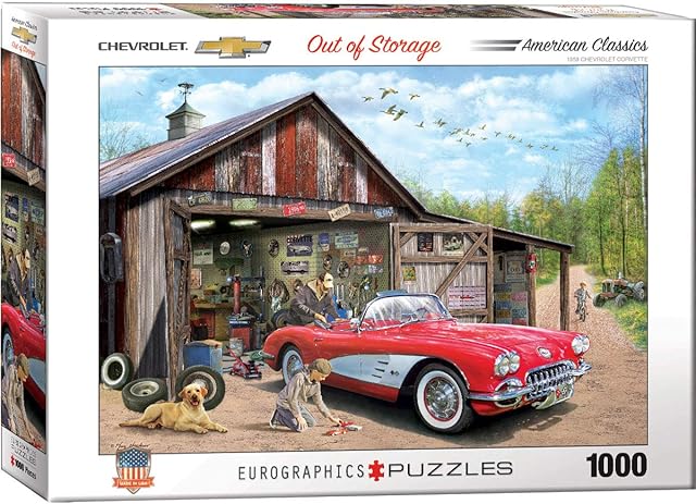The Out of Storage (1959 Corvette) by Greg Girdano 1000-Piece Puzzle
