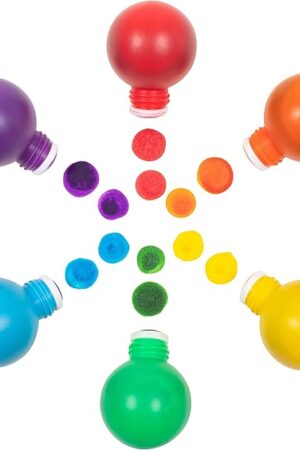 The READY 2 LEARN Doodle Dabbers Dot Markers - Set of 6 Washable Colors - Non Toxic - Unique Toddler Grip - Markers for Kids