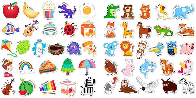The JoyCat Fridge Magnets for Toddlers & Kids – 26 Cute A-Z Objects, 26 Cute A-Z Animals Fridge Magnets, Large Magnetic Refrigerator Toys