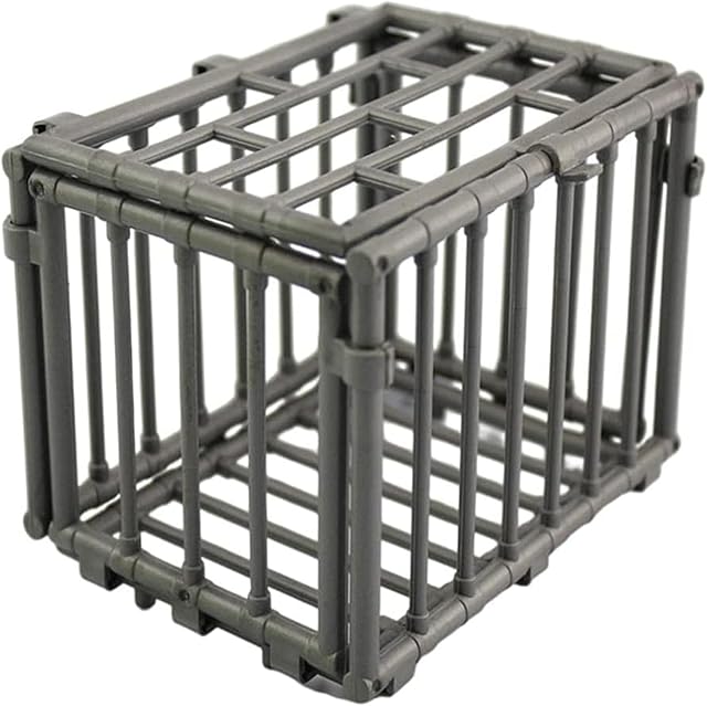 The Plastic Animal Cage Model 1/6 Scale Scene Corral Fencing Accessories Gift, Mini Cage Model for Action Animal Figure