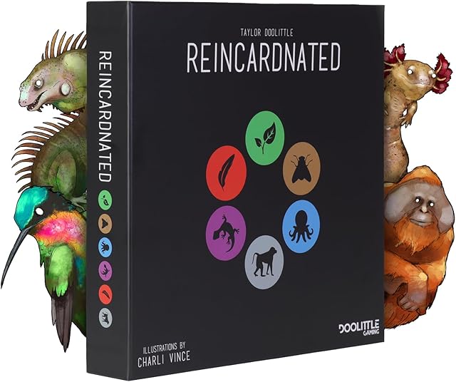 The Reincardnated A Turn-Based Deck Drafting Card Game - Strategy Party Game for 2-6 Players on Family Game Night