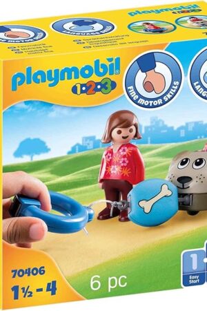 The Playmobil 1.2.3 Hondentrein - 70406,veelkleurig
