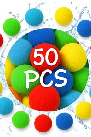 The Reusable Water Balls for Kids, 50 PCS Soft Splash Balls Summer Outdoor Toys, Water Balloon Game for Pool Beach Party, Safe Water Fight Toys Fun Activities Yard Games