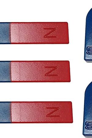 The Physics Science Kids Magnet Kit for Education Experiment School Home, Educational Horseshoe & Bar Magnets Set with North and South Identified for Kids Students Teachers
