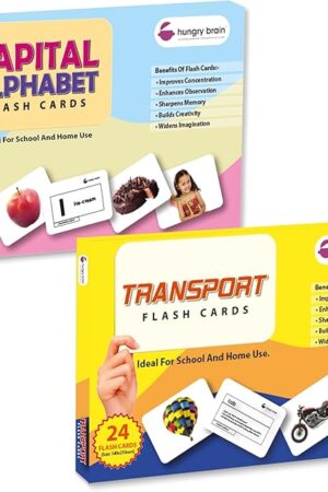 The Premium Non-Toxic Double-Sided Flashcards - Enhances Right & Left Brain Development, Supports Vocabulary, Memory, Association, & Problem Solving Skills with Real Images of Capital Alphabet & Transport