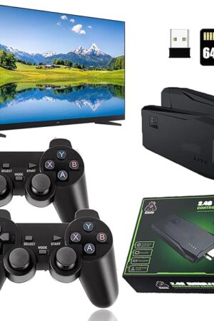 The Retro Video Game Console Built in 20000+ Games, 4K HDMI Output, 9 Classic Emulators, with Dual 2.4G Wireless Controller