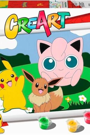 The Ravensburger CreArt Pokémon Classics Paint by Numbers for Children Age 7 Years Up - Painting Arts and Crafts Kits for Kids, Green