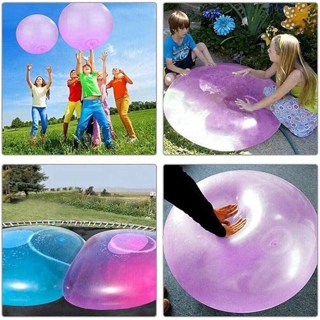 The Bubble Ball for Kids 2 Pack Inflatable Jelly Balloon Ball Funny Toy for Adults Kids Inflatable Water Ball Beach Garden Ball Soft Rubber Ball Outdoor Party (L)