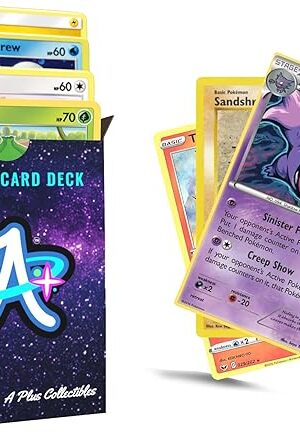 The Pokemon Cards 60 Assorted Trading Cards, Randomly Assorted Pokemon Cards & A Plus Collectibles Exclusive Deck Box