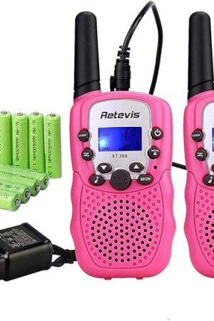 The Retevis RT388 Walkie Talkies Rechargeable, 2 Way Radio Long Range, VOX, Keypad Lock, Girs Toys for 6-12 Year Old, Toy Walkie Talkies for Camping Hiking
